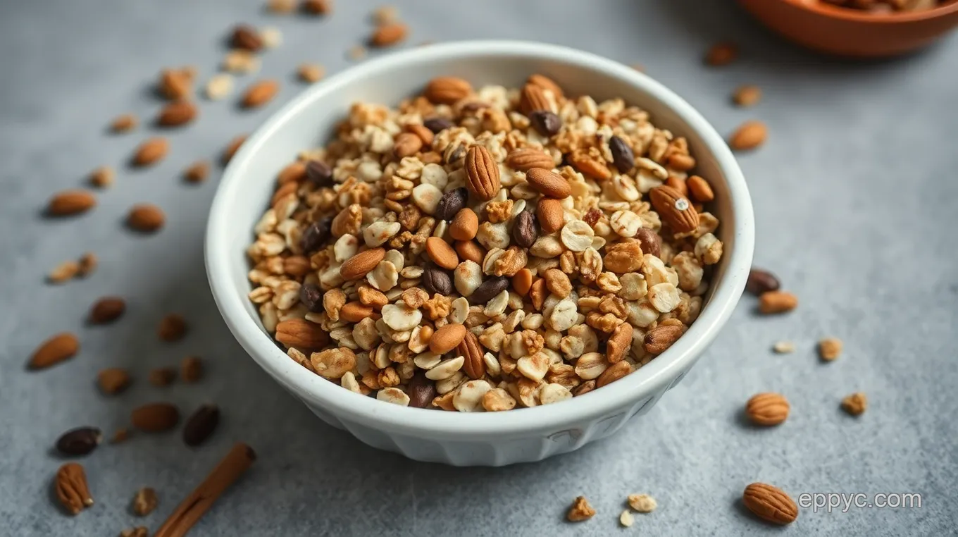 Crunchy Oil-Free Granola Recipe: Easy Healthy & Customizable Crunchy Oil-Free Granola with Nuts and Dried Fruits