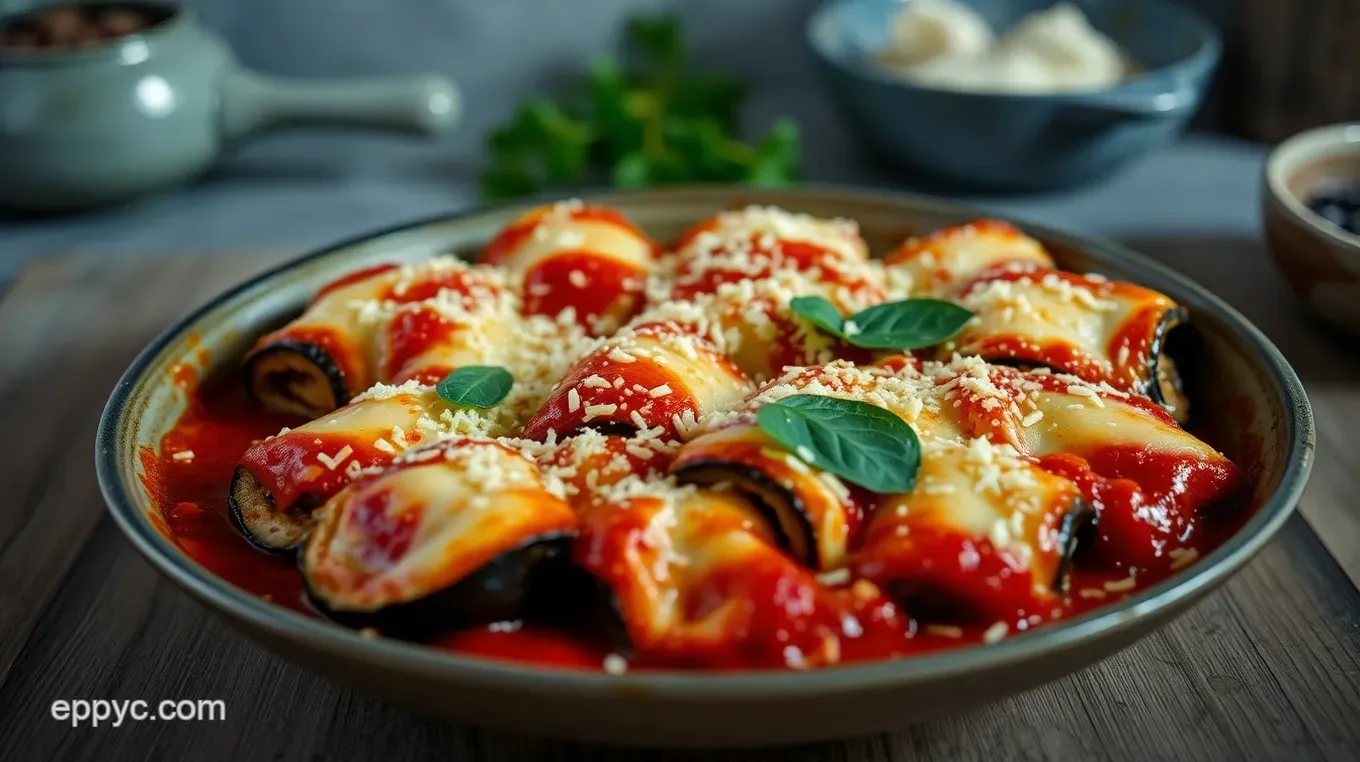 Deliciously Cheesy Italian Eggplant Rollatini Recipe: A Family Favorite Deliciously Cheesy Italian Eggplant Rollatini