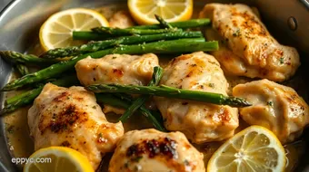 Easy Meal Ideas for Dinner: One-Pan Lemon Garlic Chicken & Asparagus recipe card