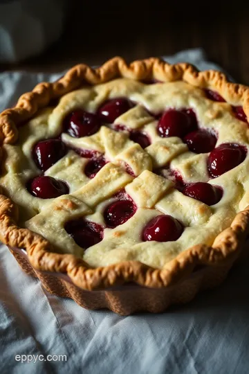 Classic Cherry Pie with a Flaky Crust presentation