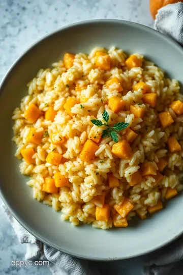 Creamy Savory Pie Pumpkin Risotto presentation
