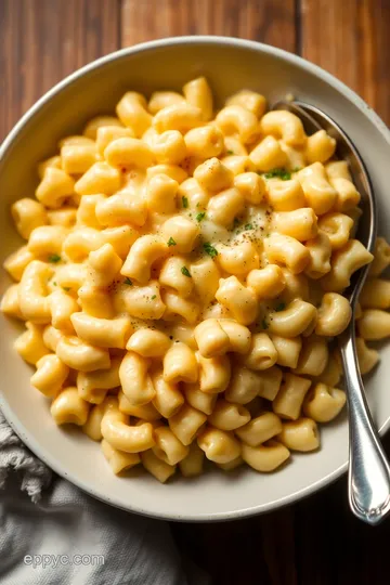 Creamy Vegan Mac n Cheese with Nutritional Yeast presentation