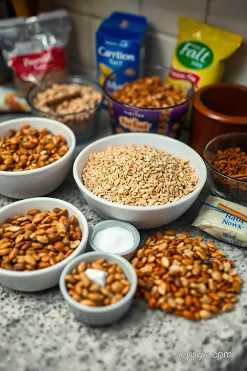 Crunchy Oil-Free Granola with Nuts and Dried Fruits ingredients