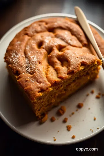 Gingered Pumpkin Spice Cake with Cream Cheese Frosting presentation