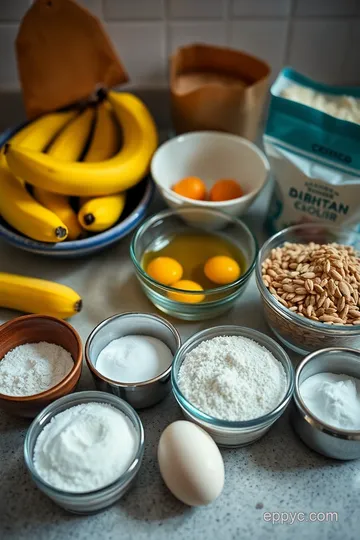 Healthy Almond Flour Banana Bread ingredients