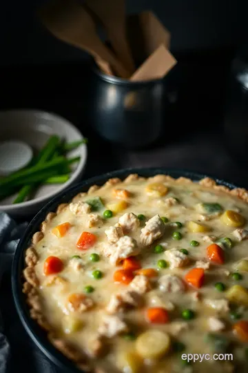 Hearty Chicken Pot Pie with a Golden Crust presentation