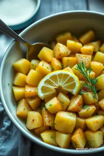 Lemon Greek Potatoes: A Delightfully Zesty Side presentation