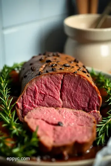 Mastering the Oven: Perfectly Baked Beef Tenderloin Roast presentation