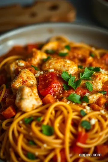 Monterey Chicken Spaghetti Delight presentation