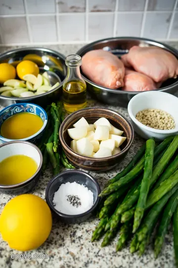 One-Pan Lemon Garlic Chicken and Asparagus: A Zesty Delight ingredients