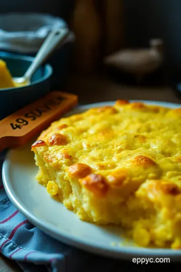 Sweet and Savory Easy Cornbread Casserole presentation