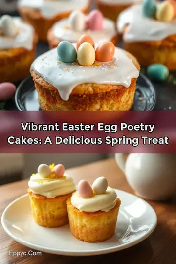 Vibrant Easter Egg Poetry Cakes: A Delicious Spring Treat
