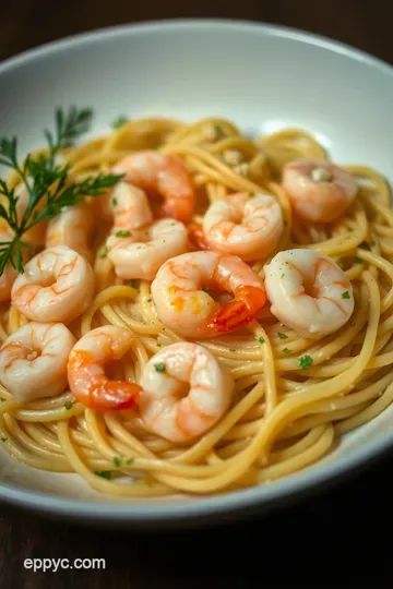 Zesty Shrimp and Lemon Pasta Delight presentation
