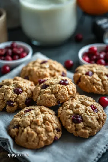 Zingy Cranberry Orange Oatmeal Cookies presentation