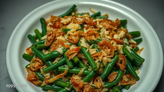 Classic Green Bean Casserole with Crispy Onion Topping
