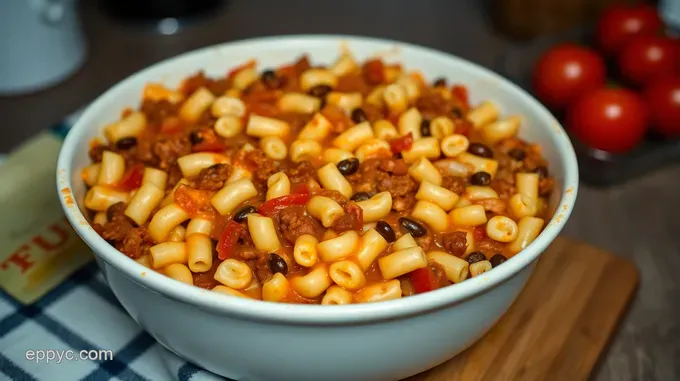 Hearty Chili Mac and Cheese Casserole: A Comforting Delight